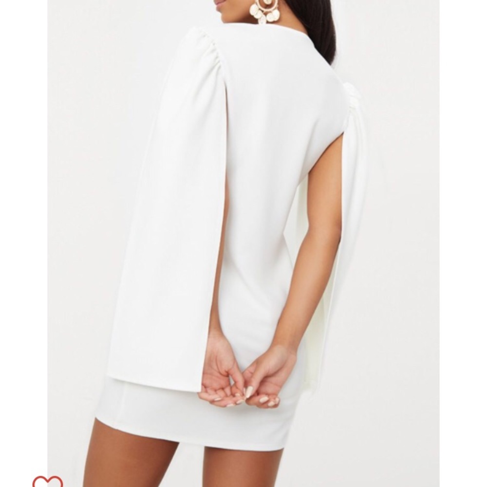 White Cape Dress from PrettyLittleThing - Picture 3 of 5